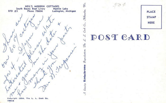 Neils Modern Cottages (Neils Resort) - Old Postcard (newer photo)